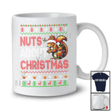 Nuts About Christmas; Adorable X-mas Sweater Santa Reindeer Squirrel With Nuts; Family T-Shirt