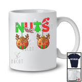 Nuts; Adorable Christmas Ornaments Reindeer Nut And Chest; Snowing Couple Family Group T-Shirt