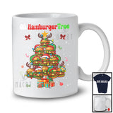 Oh HamburgerTree; Fantastic Christmas Lights Tree Hamburger Lover; Matching X-mas Family Group T-Shirt