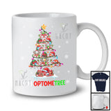 Oh Optometee; Awesome Christmas Tree Lights Glasses; Snow X-mas Optometry Squad T-Shirt