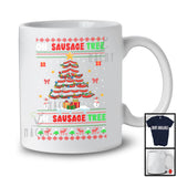 Oh Sausage Tree; Awesome Christmas Lights Tree Sweater Sausage Food Lover; X-mas Pajama Family T-Shirt