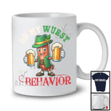 On My Wurst Behavior; Humorous Oktoberfest Festival Sausage Beer; German Drinking T-Shirt