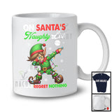 On Santa's Naughty List And Regret Nothing; Amazing Christmas Elf Dabbing; X-mas Lights T-Shirt