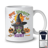 One Spooky Aunt, Awesome Halloween Costume Witch Zombie Face Pumpkins, Family Group T-Shirt