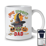 One Spooky Dad, Awesome Halloween Costume Witch Zombie Face Pumpkins, Family Group T-Shirt