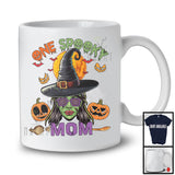 One Spooky Mom, Awesome Halloween Costume Witch Zombie Face Pumpkins, Family Group T-Shirt