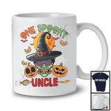 One Spooky Uncle, Awesome Halloween Costume Witch Zombie Face Pumpkins, Family Group T-Shirt