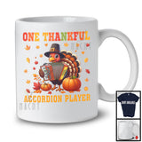 One Thankful Accordion Player; Joyful Thanksgiving Turkey Musical Instruments; Fall Pumpkins T-Shirt