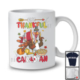 One Thankful Canadian; Cheerful Thanksgiving Turkey Proud Canada Flag; Autumn Pumpkin Pie T-Shirt