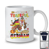 One Thankful German; Cheerful Thanksgiving Turkey Proud Germany Flag; Autumn Pumpkin Pie T-Shirt