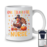 One Thankful Nurse, Amazing Thanksgiving Turkey Lover Fall Leaves, Careers Proud Group T-Shirt