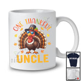 One Thankful Uncle; Amazing Thanksgiving Turkey Sunglasses; Matching Family Group T-Shirt