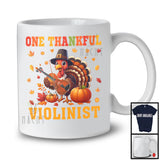 One Thankful Violinist; Joyful Thanksgiving Turkey Sport Player; Fall Leaves Pumpkins T-Shirt