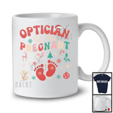 Optician Got Me Pregnant; Cheerful Christmas Pregnancy Announcement Santa; Jobs Family T-Shirt