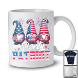 Party Patriot, Adorable 4th Of July Three Gnomes Gnomies, USA Flag Fireworks Patriotic Group T-Shirt