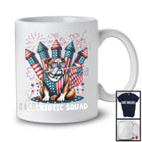 Patriotic Squad, Adorable 4th Of July Bulldog Owner Firecrackers, American Flag Fireworks T-Shirt