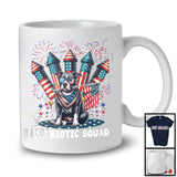 Patriotic Squad, Adorable 4th Of July Pit Bull Owner Firecrackers, American Flag Fireworks T-Shirt