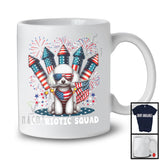 Patriotic Squad, Adorable 4th Of July Poodle Owner Firecrackers, American Flag Fireworks T-Shirt