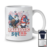 Patriotic Squad, Amazing 4th Of July American Flag Eagle With Gnome, Fireworks Patriotic Group T-Shirt