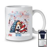 Patriotic Squad, Amazing 4th Of July Scary Beagle Lover, American Flag Fireworks Patriotic T-Shirt