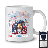 Patriotic Squad, Amazing 4th Of July Scary Sheltie Lover, American Flag Fireworks Patriotic T-Shirt