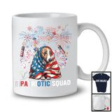 Patriotic Squad, Amazing 4th Of July Scary Whippet Lover, American Flag Fireworks Patriotic T-Shirt