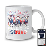 Patriotic Squad, Awesome 4th Of July Three Goat Farmer, American Flag Fireworks Family Group T-Shirt