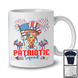 Patriotic Squad, Humorous 4th Of July American Flag Pizza, Food Lover Patriotic Group T-Shirt