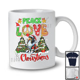 Peace Love And Christmas; Fantastic X-mas Trees Bearded Collie; Peace Sign Family Group T-Shirt