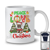 Peace Love And Christmas; Fantastic X-mas Trees French Bulldog; Peace Sign Family Group T-Shirt