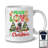 Peace Love And Christmas; Fantastic X-mas Trees Leonberger; Peace Sign Family Group T-Shirt