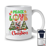 Peace Love And Christmas; Fantastic X-mas Trees Lights Donkey Santa; Farmer Farm Animal T-Shirt