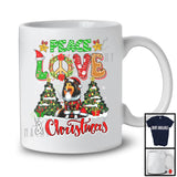 Peace Love And Christmas; Fantastic X-mas Trees Shelties; Peace Sign Family Group T-Shirt