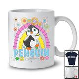 Penguin Squad, Adorable Flowers Rainbow Animal Lover, Floral Matching Women Girls Group T-Shirt