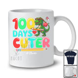 Personalized 100 Days Cuter; Joyful 100th Day Of School Custom Name T-Rex; Students Teacher T-Shirt