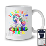 Personalized 100 Days Of Crushing Pre-K; Joyful Unicorn Dabbing; Custom Name Students T-Shirt