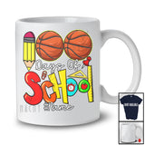 Personalized 100 Days Of School; Colorful Custom Name Basketball Player Team; Students Teacher T-Shirt