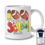 Personalized 100 Days Of School; Colorful Custom Name Football Player Team; Students Teacher T-Shirt