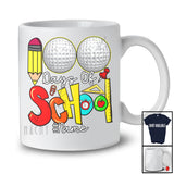 Personalized 100 Days Of School; Colorful Custom Name Golf Player Team; Students Teacher T-Shirt