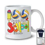 Personalized 100 Days Of School; Colorful Custom Name Volleyball Player Team; Students Teacher T-Shirt