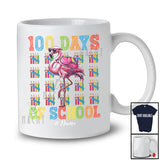 Personalized 100 Days Of School; Lovely 100th Day Custom Name Flamingo Schoolbag; Students T-Shirt