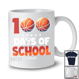 Personalized 100 Days of School; Amazing Custom Name Basketball Balls Player; Students Sport T-Shirt