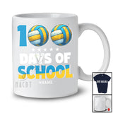 Personalized 100 Days of School; Amazing Custom Name Volleyball Balls Player; Students Sport T-Shirt