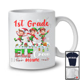 Personalized 1st Grade ELF Crew; Awesome Christmas ELF; Custom Name Students Teacher T-Shirt