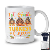 Personalized 1st Grade Turkeys Crew; Amazing Thanksgiving Custom Name Students Teacher T-Shirt