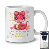 Personalized 2025 Vietnamese Snake Year; Lovely Lunar New Year Snake; Custom Name Family T-Shirt