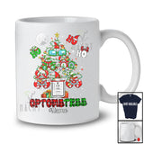 Personalized 3Ho Optometree; Humorous Christmas Tree Glasses; Custom Name Optometrist T-Shirt