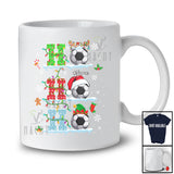 Personalized 3Ho Soccer; Joyful Christmas Santa Soccer Custom Name Player; Snow Family T-Shirt