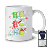 Personalized 3Ho Tennis; Joyful Christmas Santa Tennis Custom Name Player; Snow Family T-Shirt