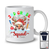 Personalized 3rd Grade Squad; Adorable Christmas Custom Name Students Teacher; Reindeer T-Shirt